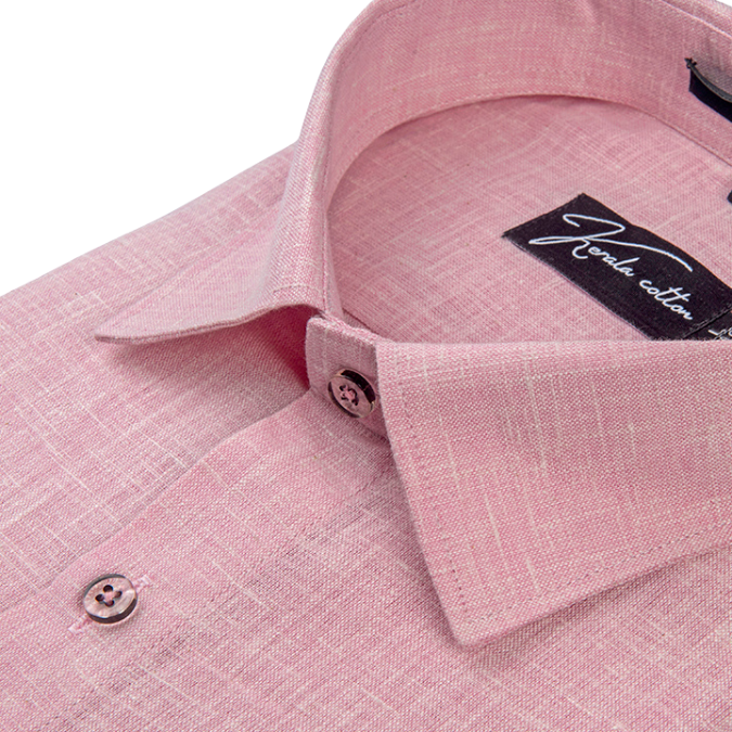 Linen Khadi Pink Colour Shirts For Men