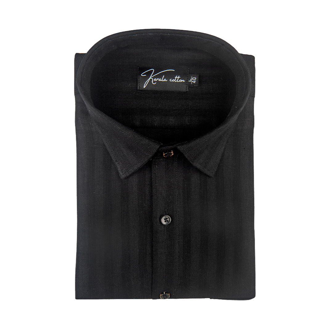 Linen Linning Black Colour Shirts for Men