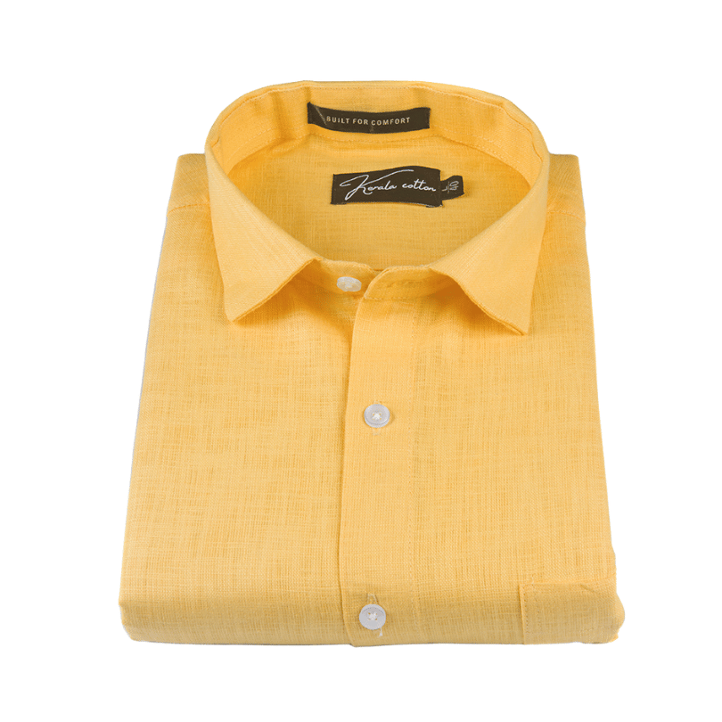 Mango Colour Linen Cotton Shirt for Men