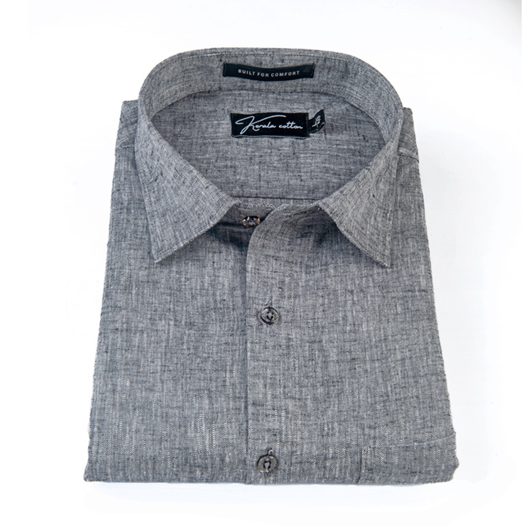100% Linen Prime Gray Colour Shirts For Men