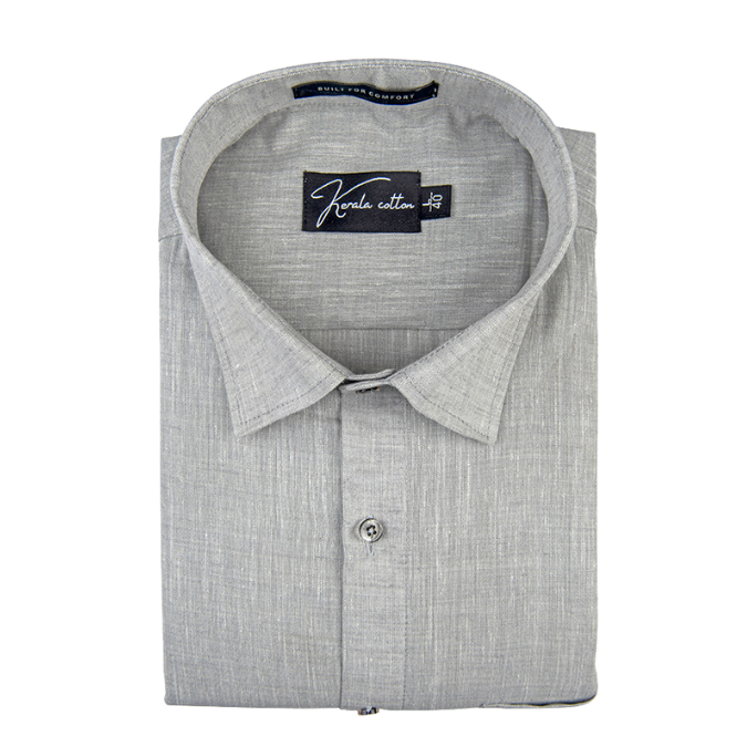 Linen Khadi Light Grey Colour Shirts For Men