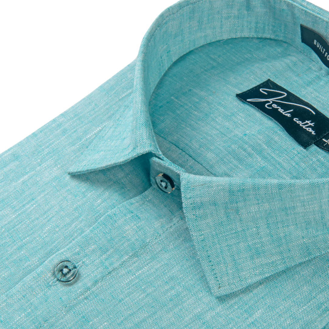 100% Linen Prime Rama Colour Shirts For Men