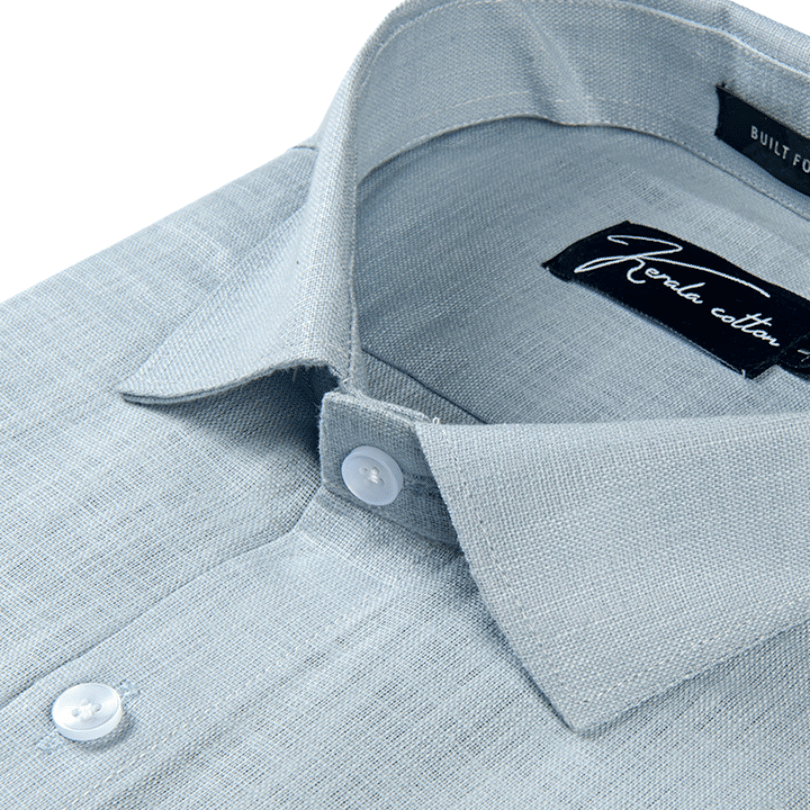 Ice Gray Colour Linen Cotton Shirt for Men