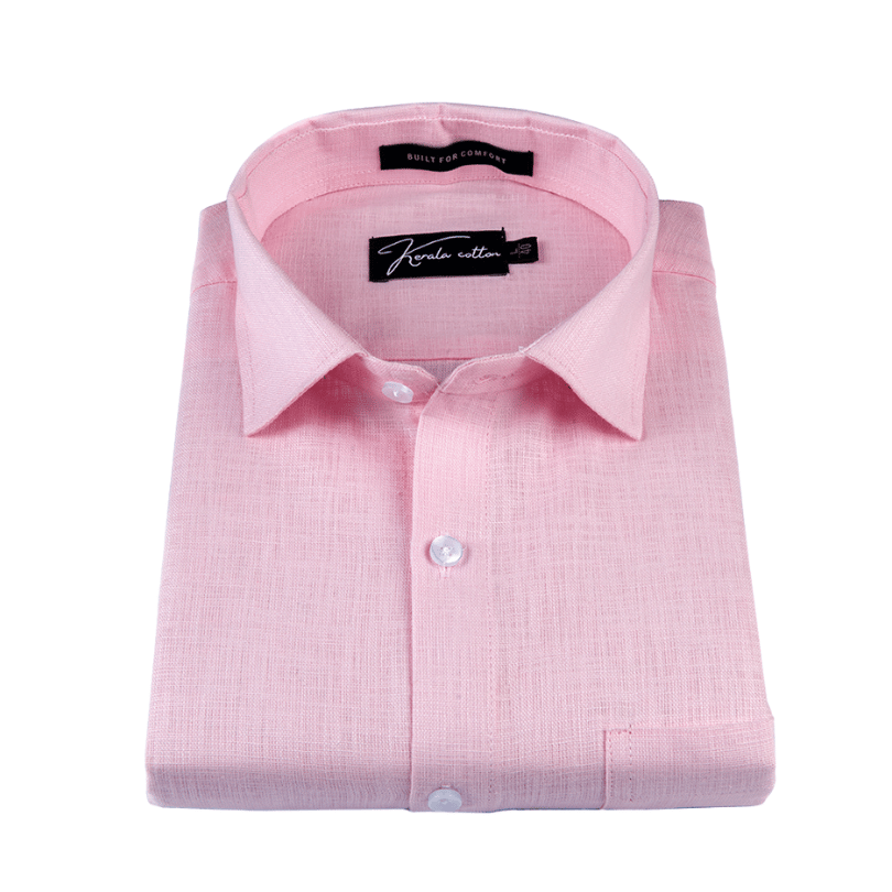 Pink Colour Linen Cotton Shirt for Men