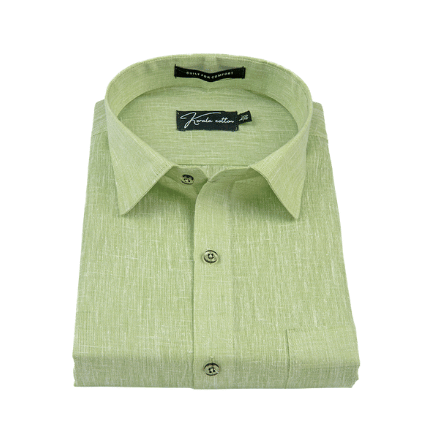Linen Khadi Pista Green Colour Shirts For Men