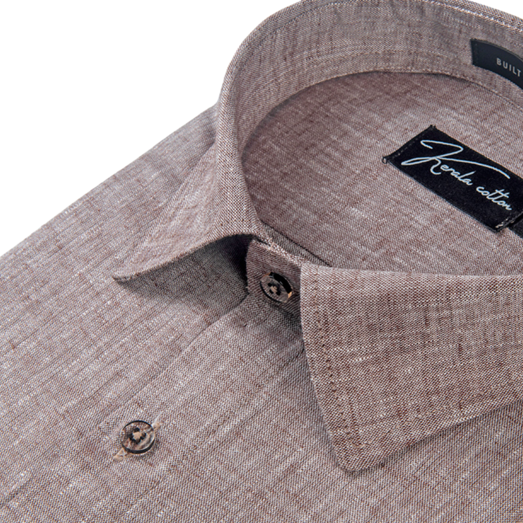 100% Linen Prime Light Marrun Colour Shirts For Men