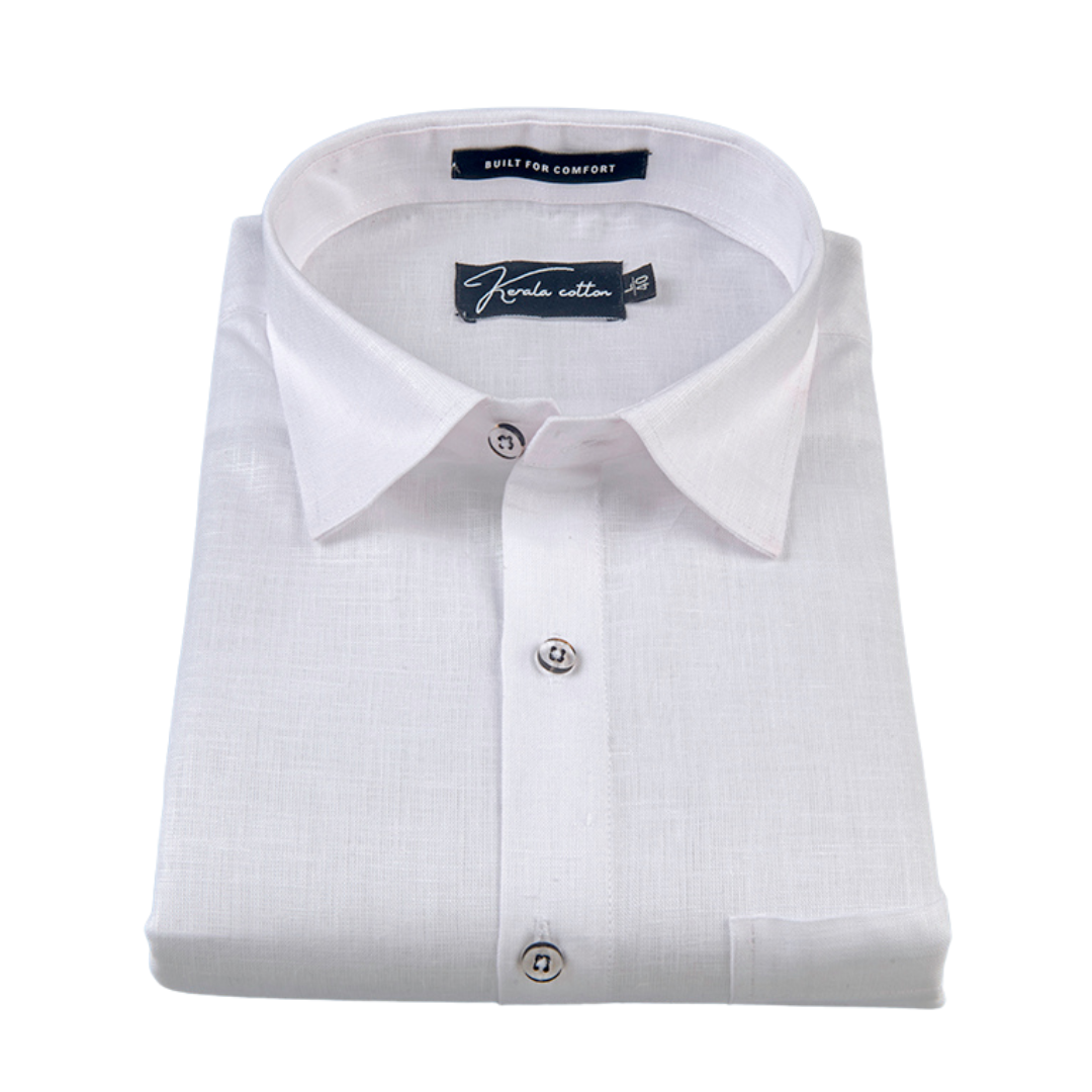 100% Linen Prime White Colour Shirts For Men