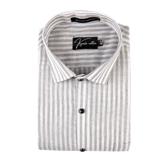 Linen White with Gray Lining Shirts