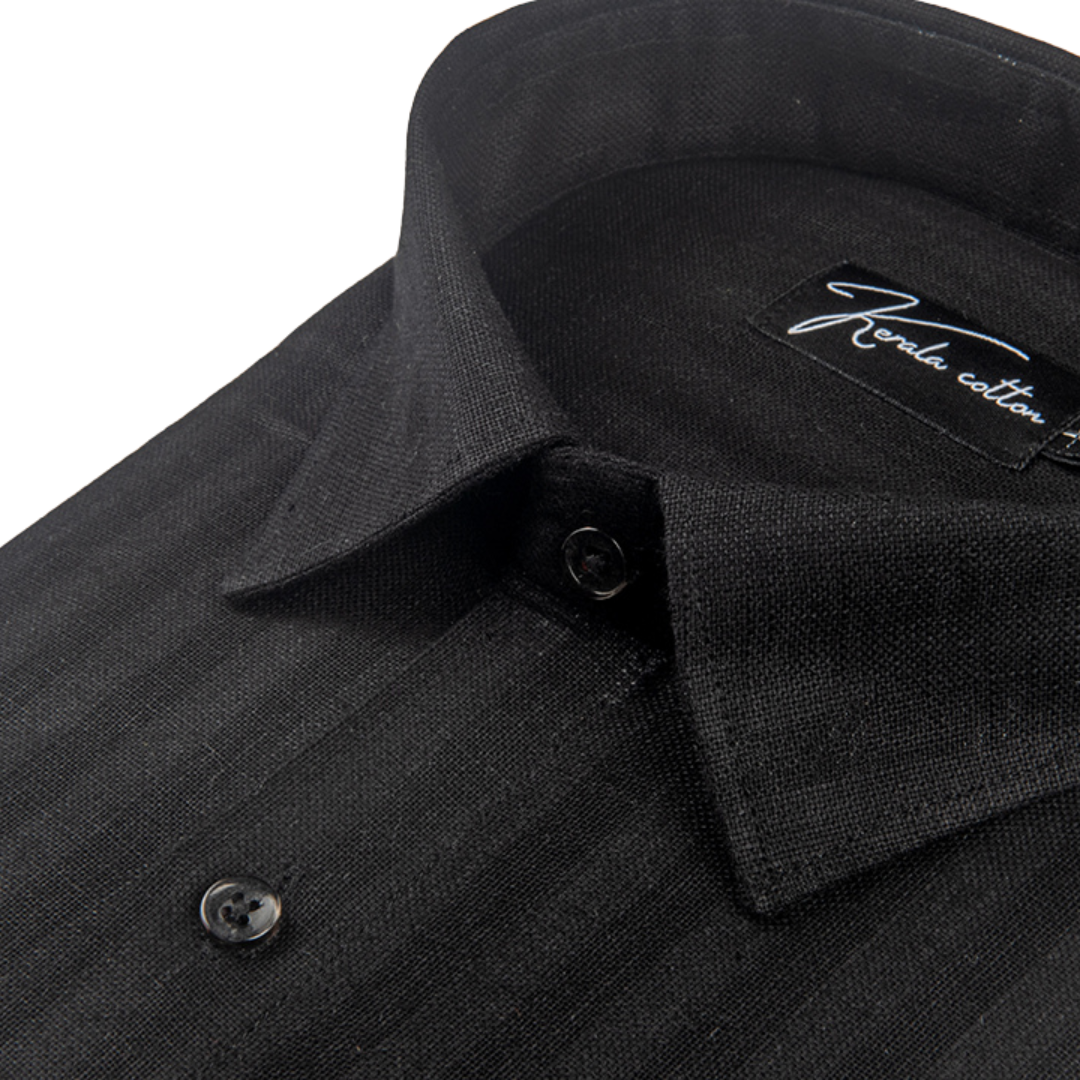 Linen Linning Black Colour Shirts for Men