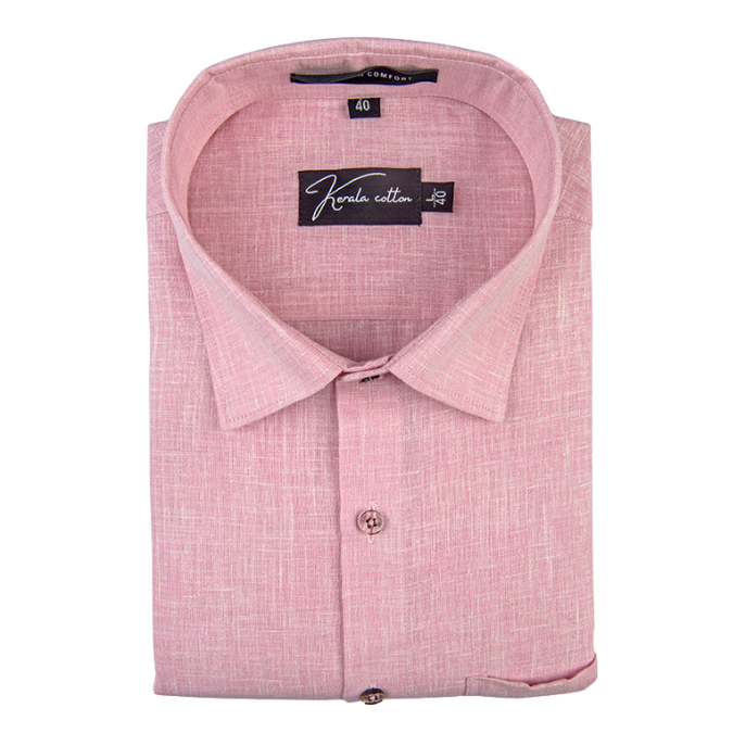 Linen Khadi Pink Colour Shirts For Men