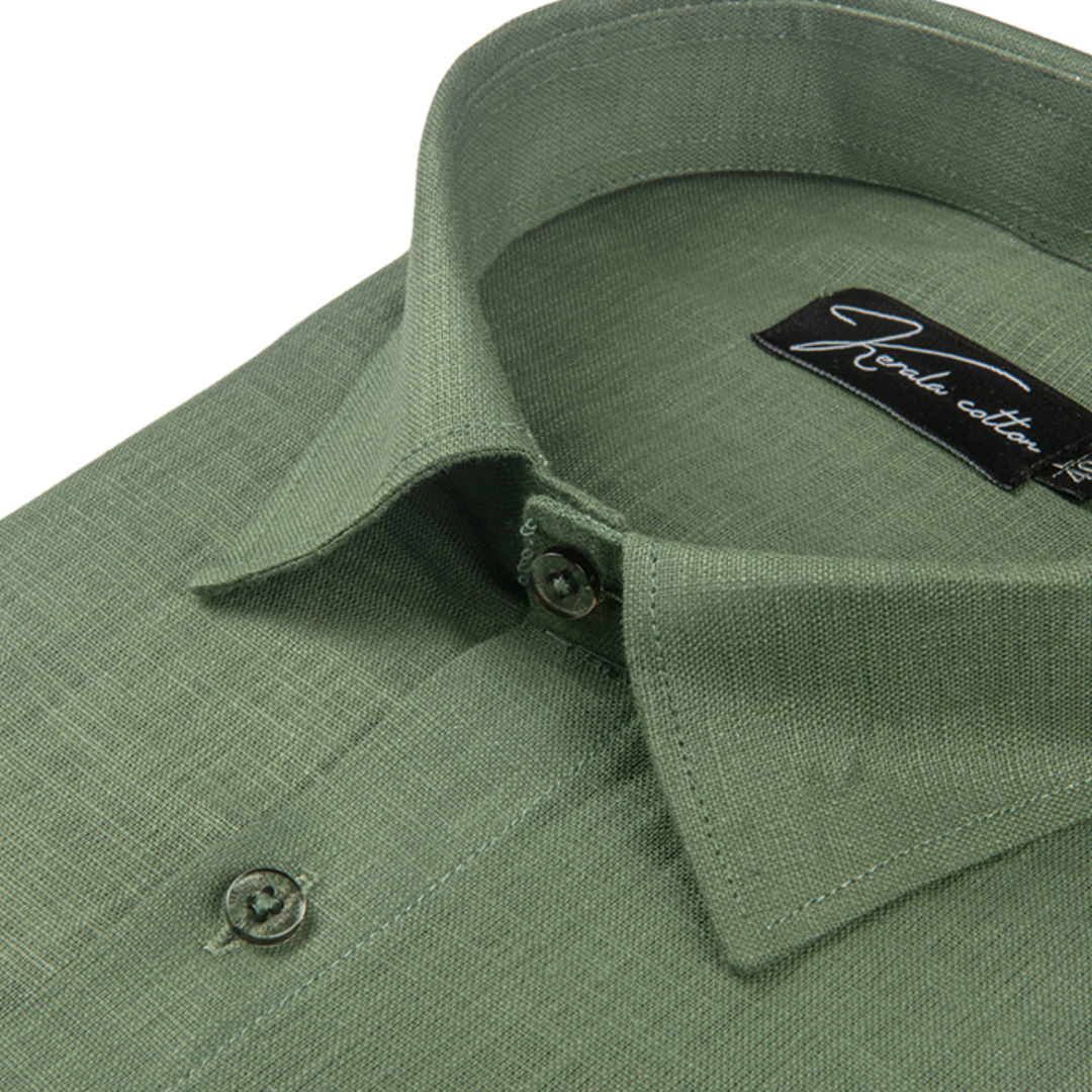 Mahendi Colour Blended Linen Shirts for Men
