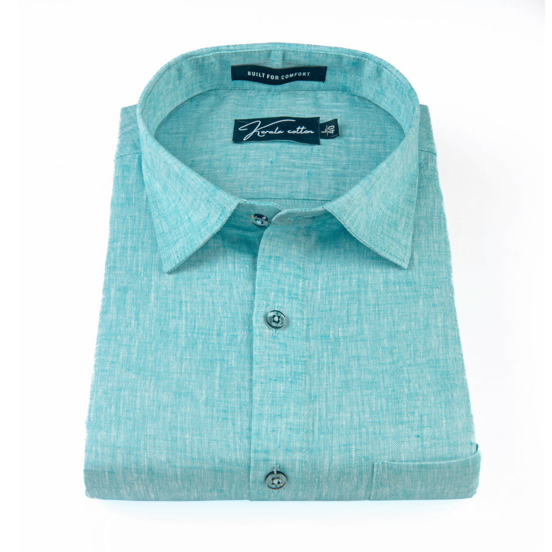 100% Linen Prime Rama Colour Shirts For Men