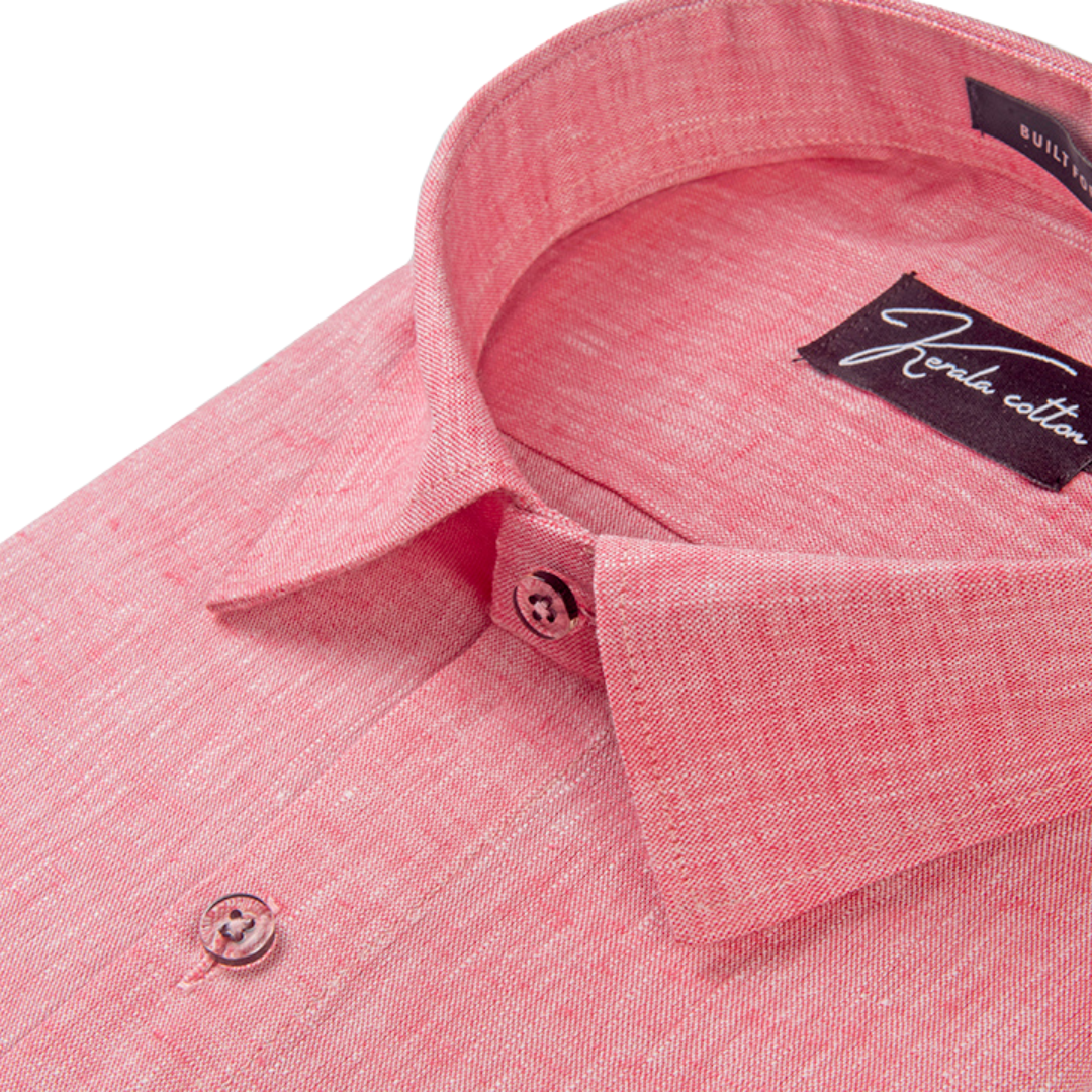 100% Linen Prime Peach Colour Shirts For Men