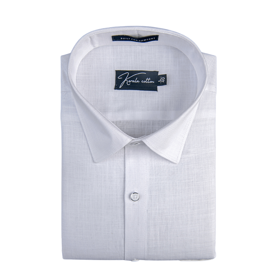 Linen Slub White Shirt For Men