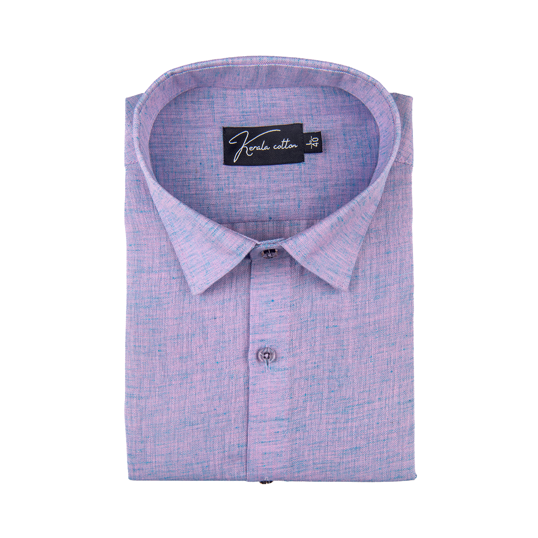 Lavender Colour Dual Tone Cotton Shirts for Men
