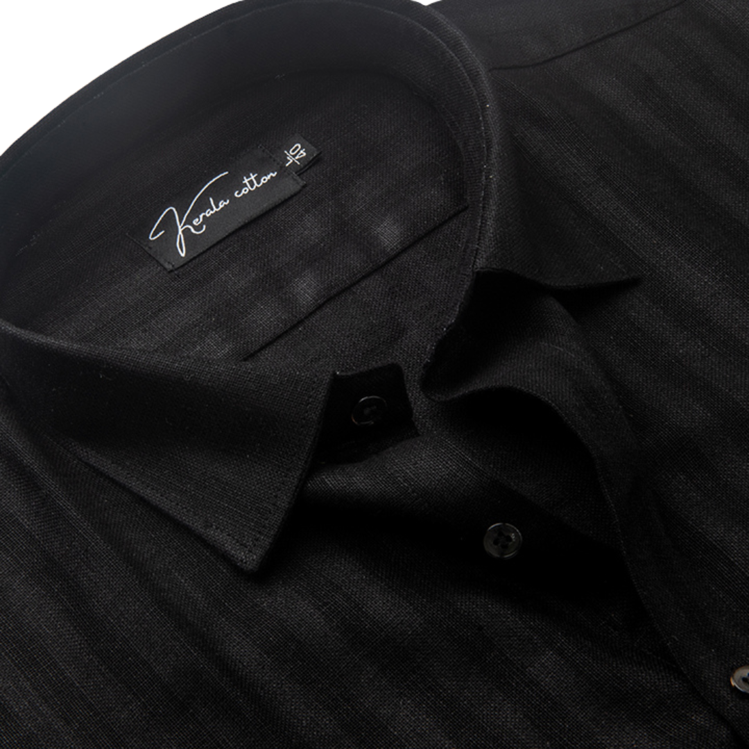 Linen Linning Black Colour Shirts for Men