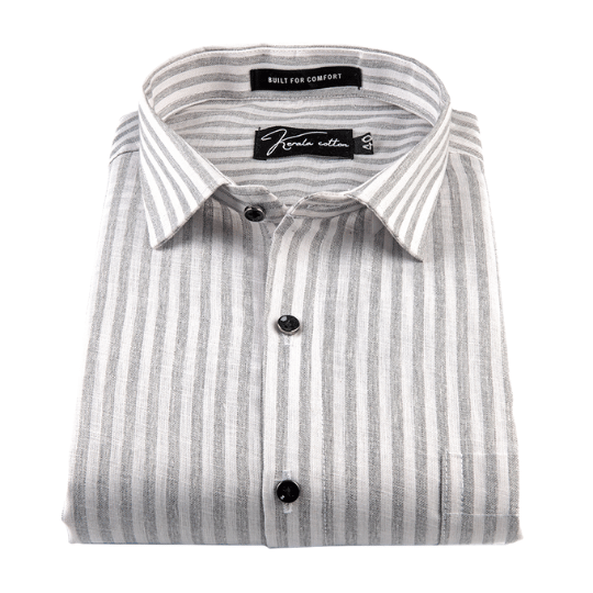 Linen White with Gray Lining Shirts