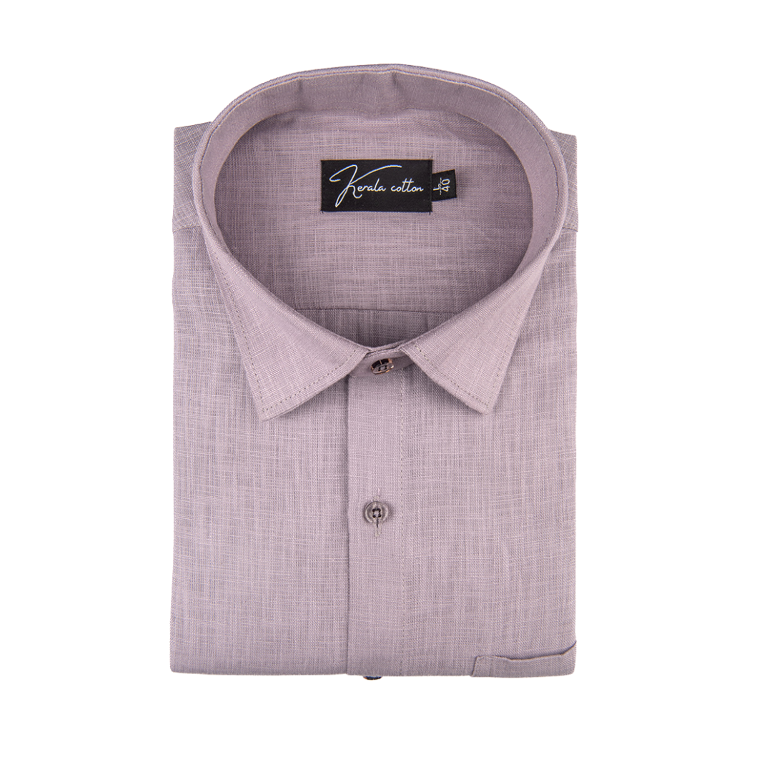 Lavender Colour Blended Linen Shirts for Men