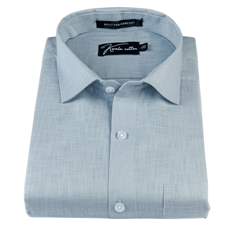 Ice Gray Colour Linen Cotton Shirt for Men