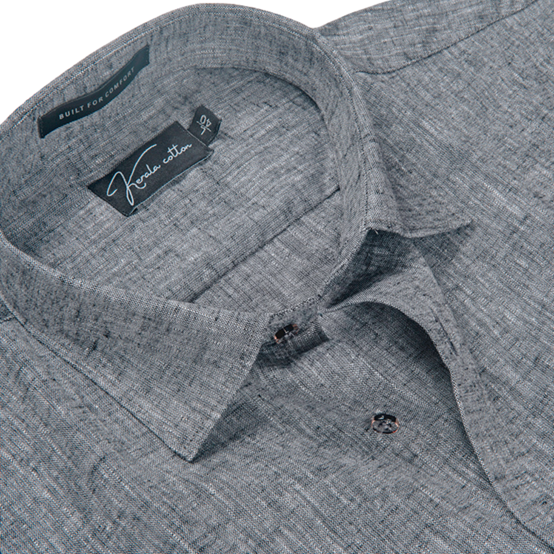100% Linen Prime Gray Colour Shirts For Men