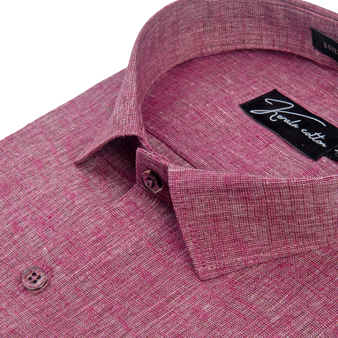 Linen Khadi Wine Colour Shirts For Men