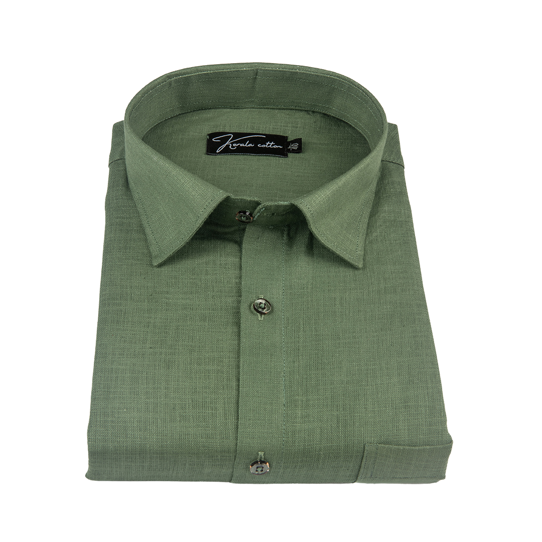 Mahendi Colour Blended Linen Shirts for Men