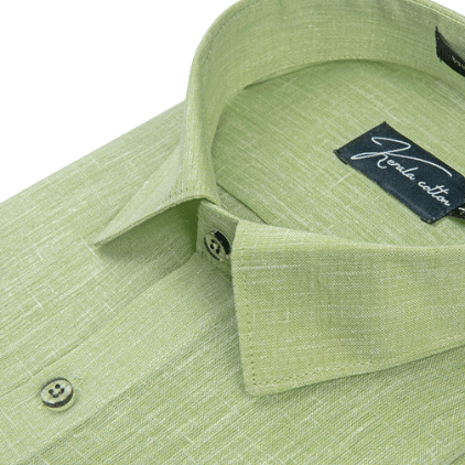 Linen Khadi Pista Green Colour Shirts For Men