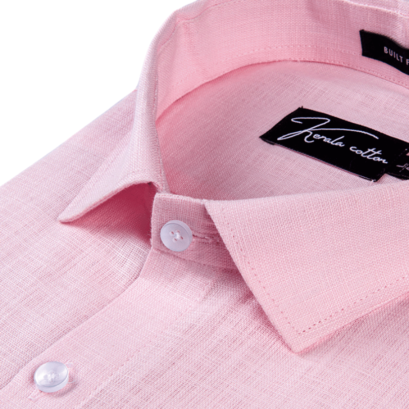 Pink Colour Linen Cotton Shirt for Men