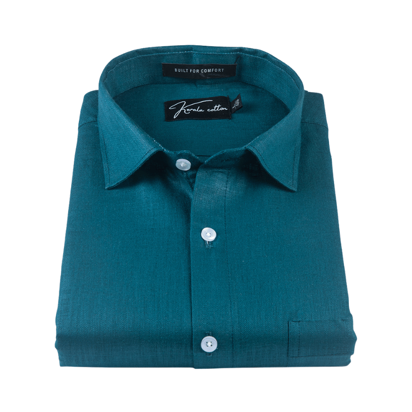 Rama Green Colour Linen Cotton Shirt for men