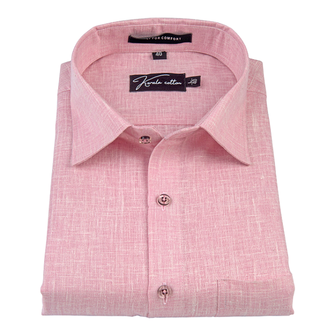 Linen Khadi Pink Colour Shirts For Men