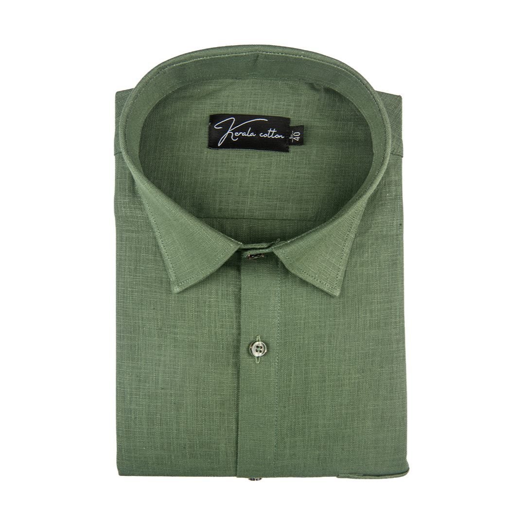 Mahendi Colour Blended Linen Shirts for Men