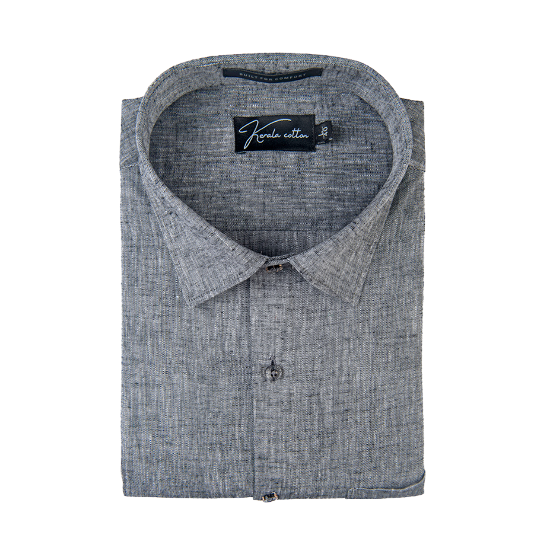 100% Linen Prime Gray Colour Shirts For Men