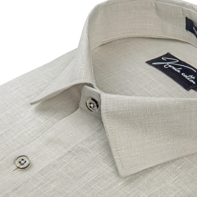 Linen Khadi Cement Colour Shirts For Men