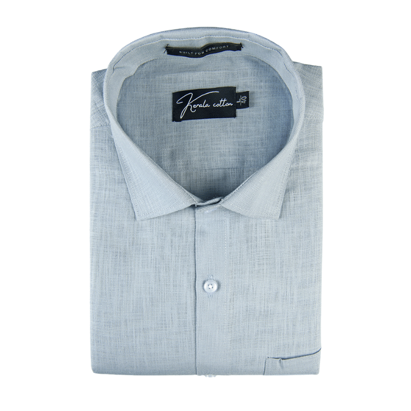 Ice Gray Colour Linen Cotton Shirt for Men