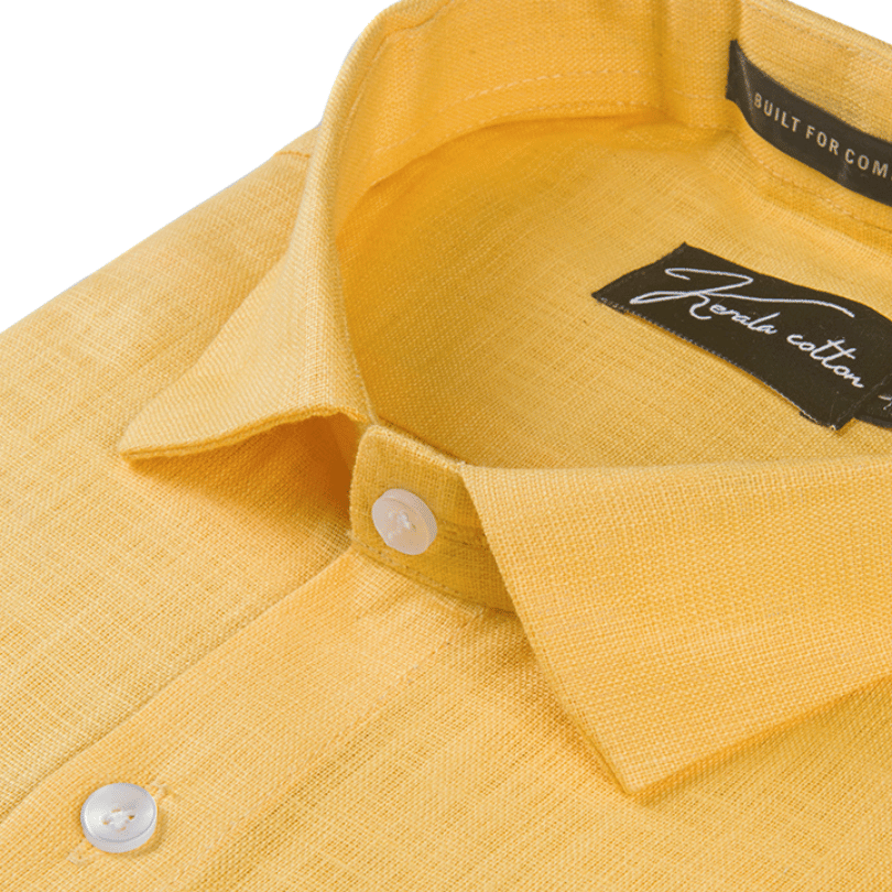 Mango Colour Linen Cotton Shirt for Men