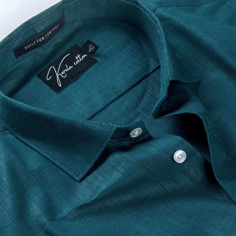 Rama Green Colour Linen Cotton Shirt for men