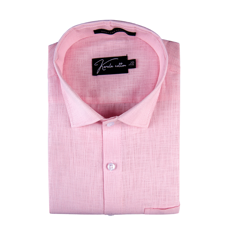 Pink Colour Linen Cotton Shirt for Men
