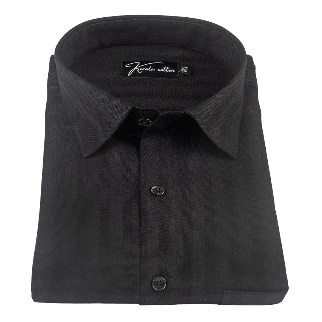 Linen Linning Black Colour Shirts for Men