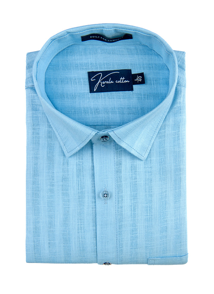 Linen Linning Sky Blue Colour Shirts For Men