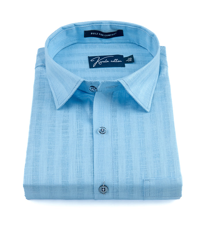 Linen Linning Sky Blue Colour Shirts For Men