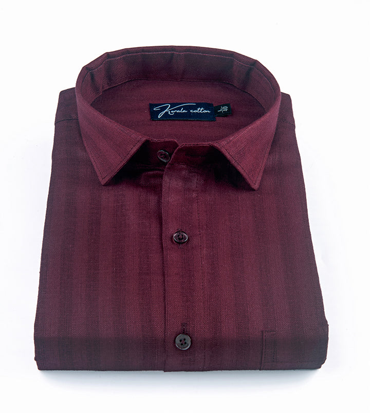 Linen Linning Marrun Colour Shirts For Men