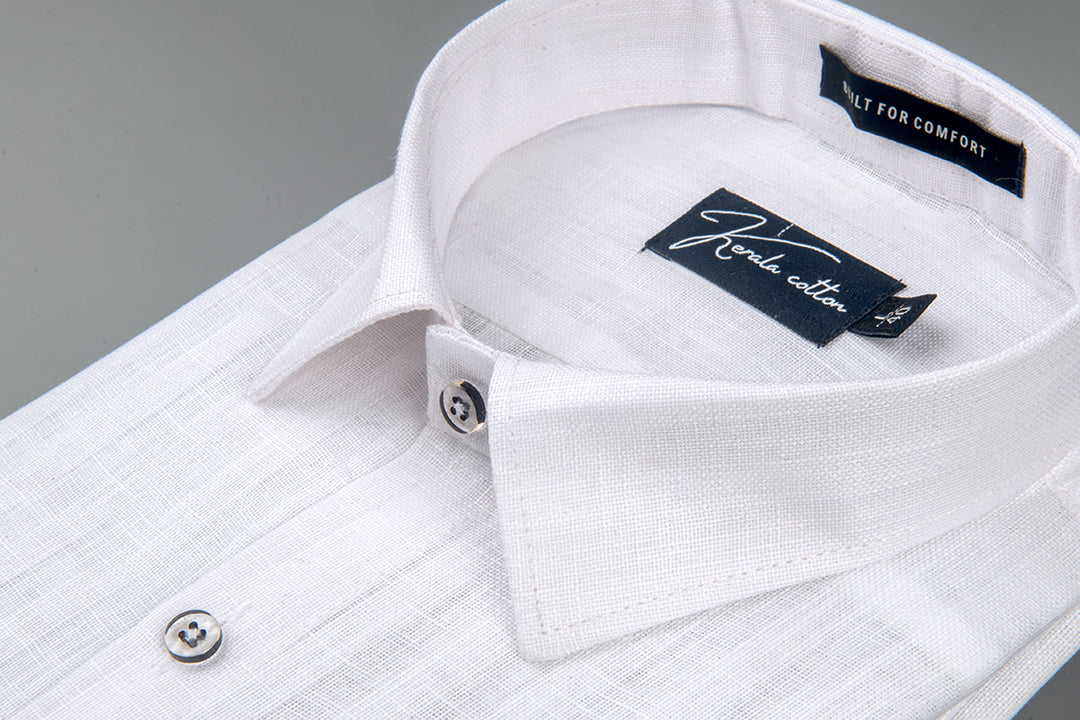Linen Linning White Colour Shirts For Men