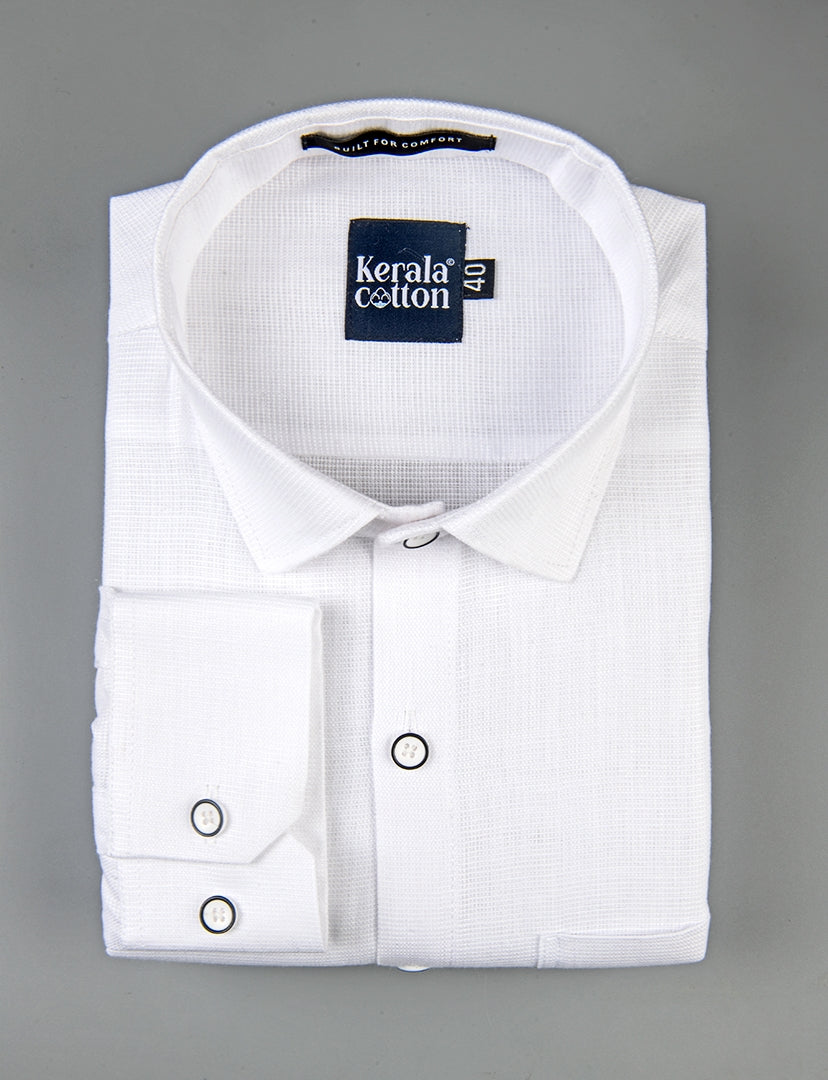 Italian linen Structure White Shirts for men
