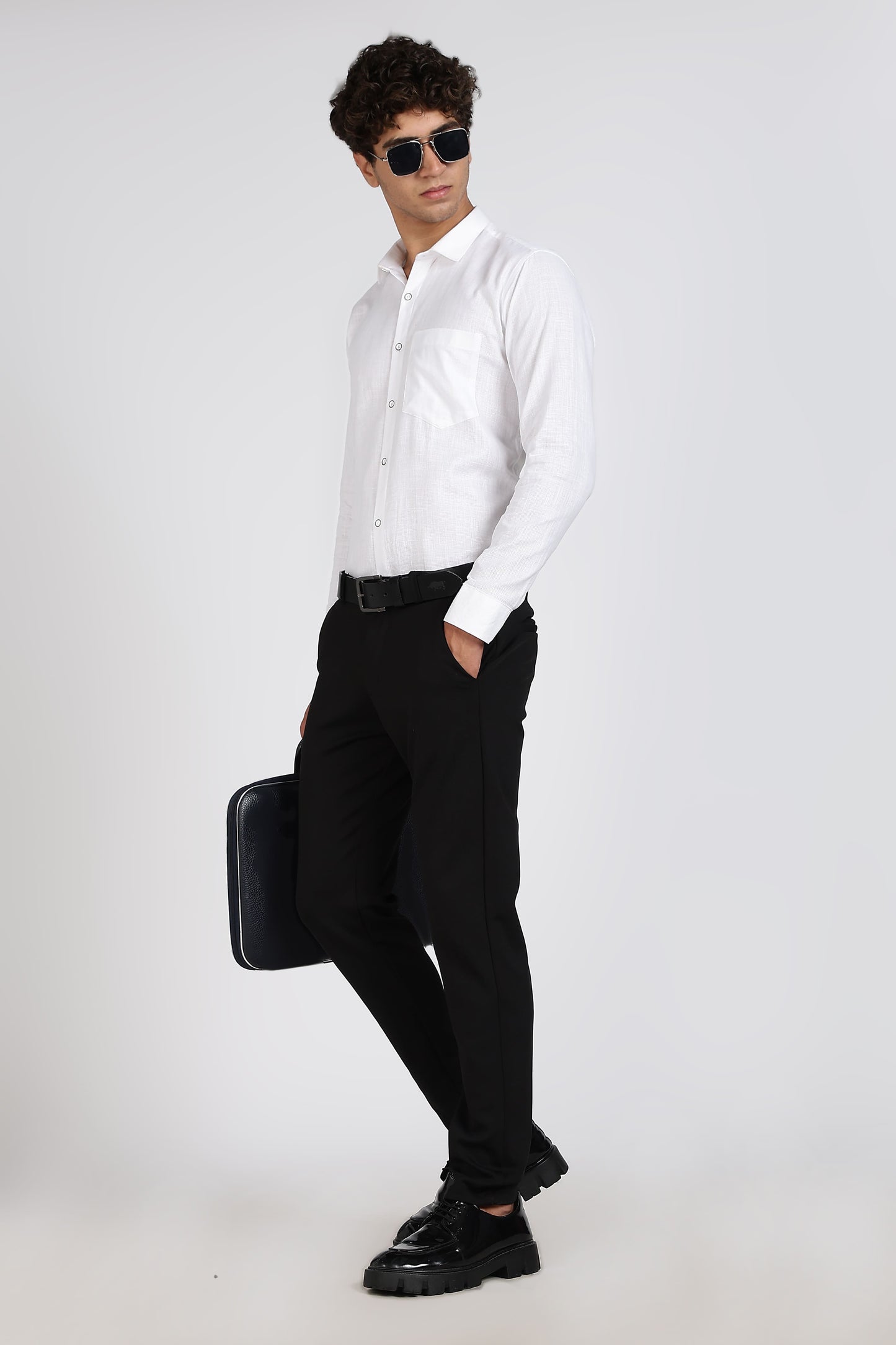 Belgium Casa Linen Prime White Shirts For Men
