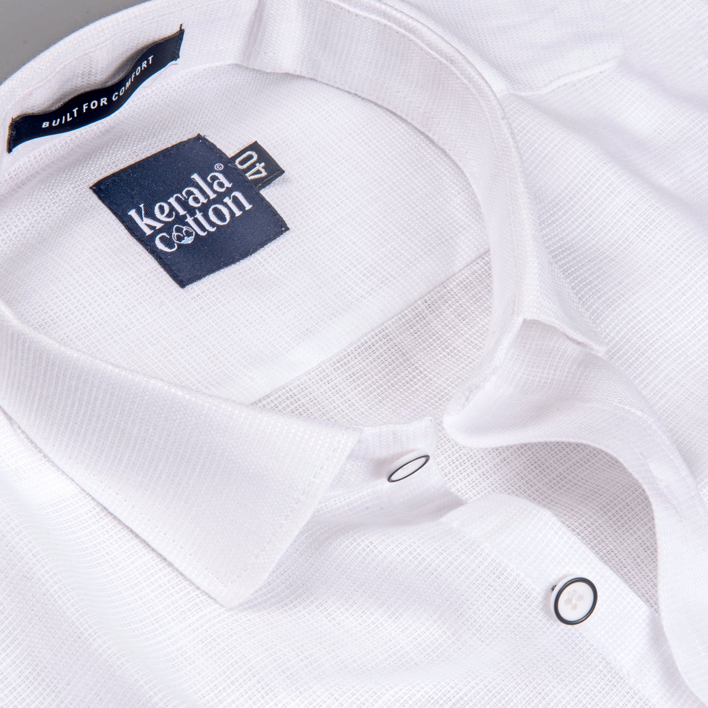 Italian linen Structure White Shirts for men