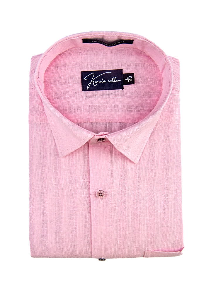 Linen Linning Pink Colour Shirts For Men