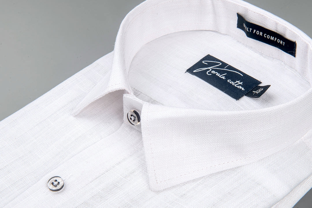 Linen Linning White Colour Shirts For Men