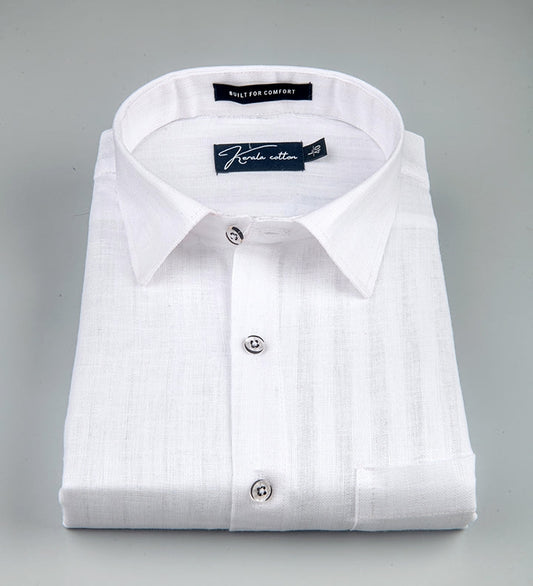 Linen Linning White Colour Shirts For Men