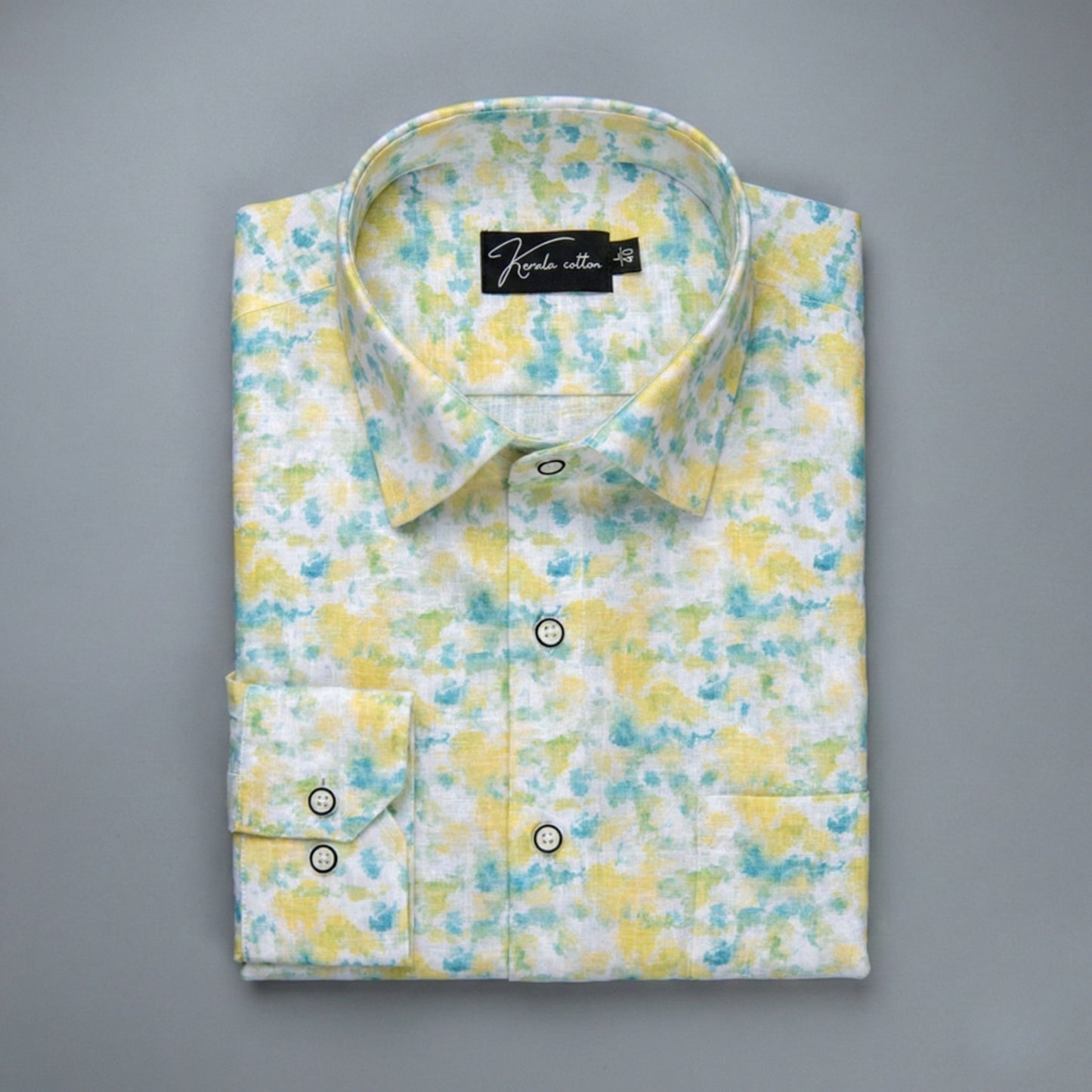 New Italian Linen Lemon with Rama Print Shirts for Men