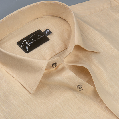 Bristol Linen Butter Colour Shirts For Men
